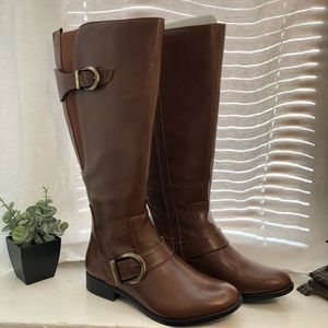 LifeStride Flex Support Brown 7W riding boot